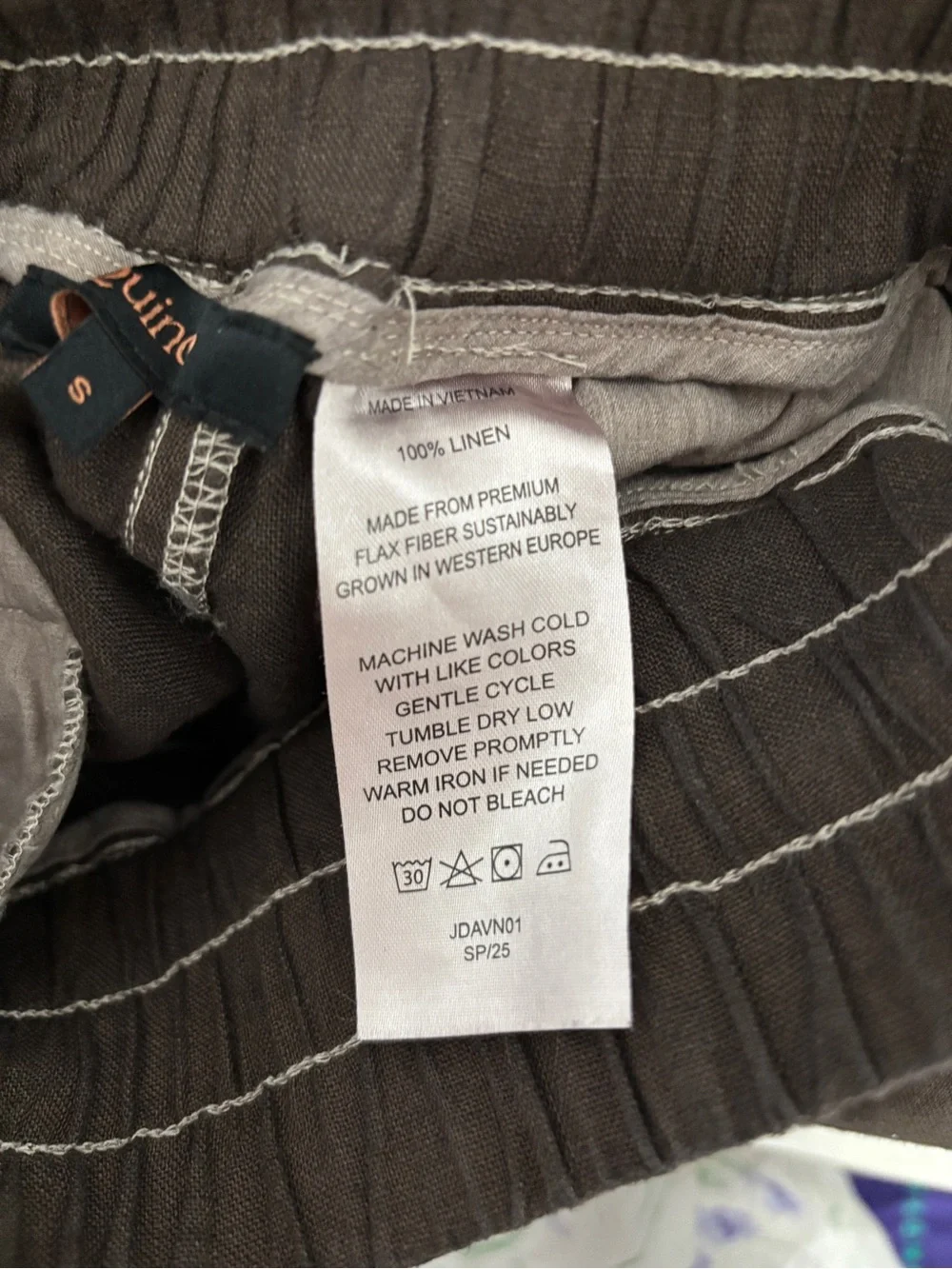 Quince Brown Linen Pants Small-DISCOLORED